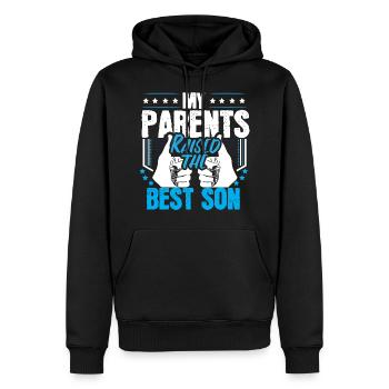 Bester Sohn Junge Geschenk - Männer Premium Bio Hoodie - Schwarz - Vorne - Nico (187cm)