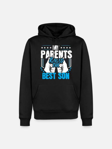 Bester Sohn Junge Geschenk - Männer Premium Bio Hoodie - Schwarz