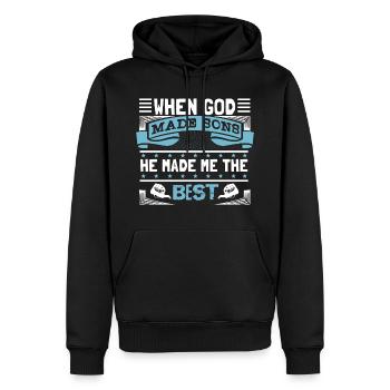 Bester Sohn Familie Junge - Männer Premium Bio Hoodie - Schwarz - Vorne - Nico (187cm)