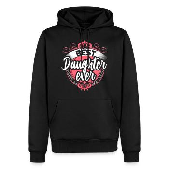 Beste Tochter Vater Geburtstag - Männer Premium Bio Hoodie - Schwarz - Vorne - Nico (187cm)