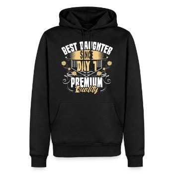 Beste Tochter Eltern Niedlich Geschenk - Männer Premium Bio Hoodie - Schwarz - Vorne - Nico (187cm)
