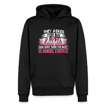 Beste Tochter Niedlich Geschenk - Männer Premium Bio Hoodie - Schwarz - Vorne - Nico (187cm)