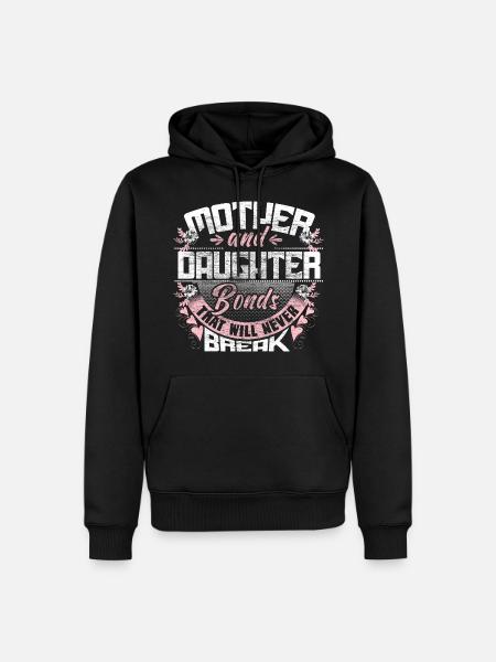 Mutter Tochter Eltern - Männer Premium Bio Hoodie - Schwarz