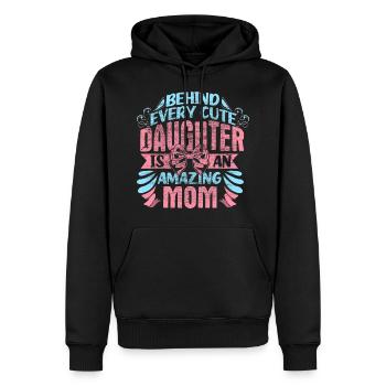 Mutter Tochter Beste Freunde Kind - Männer Premium Bio Hoodie - Schwarz - Vorne - Nico (187cm)
