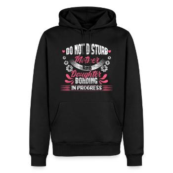 Mère et fille Journée des enfants Amour maternel - Sweat à capuche Premium bio Homme - noir - Devant - Nico (187cm)