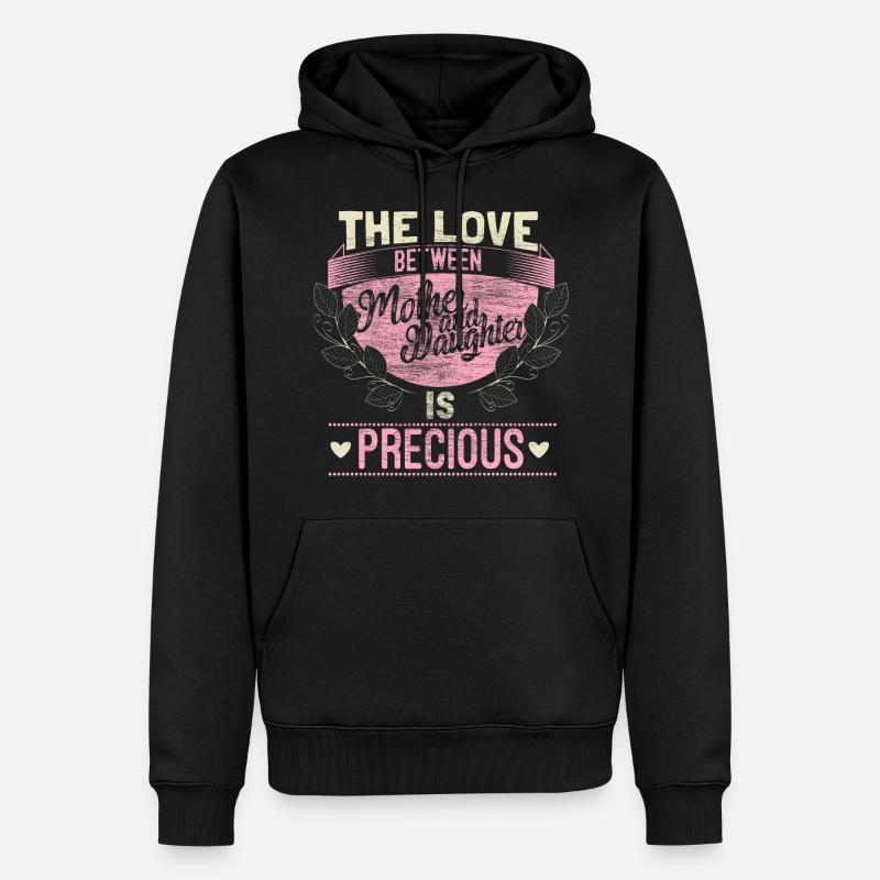 Mutter Tochter - Männer Premium Bio Hoodie - Schwarz