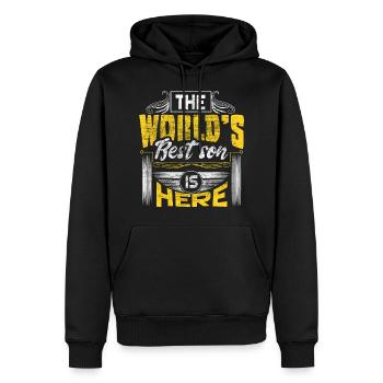 Son Sons Birthday Gift - Men’s Premium Organic Hoodie - black - Front - Nico (187cm)