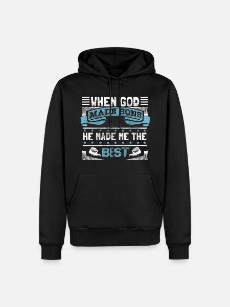 Best Son Father Gift - Men’s Premium Organic Hoodie - black