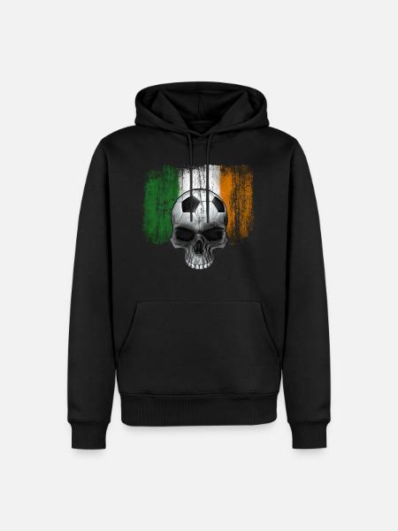 Irland Fußballfan - Männer Premium Bio Hoodie - Schwarz