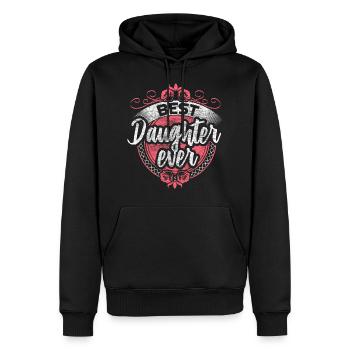Beste Tochter Eltern Mädchen - Männer Premium Bio Hoodie - Schwarz - Vorne - Nico (187cm)