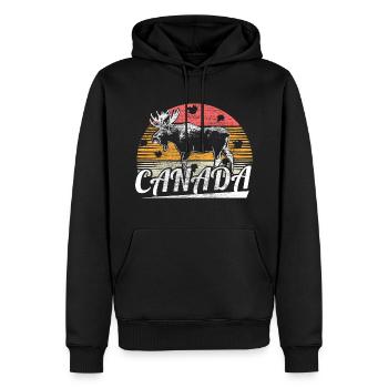 Cadeau de la Nation neige du Canada - Sweat à capuche Premium bio Homme - noir - Devant - Nico (187cm)