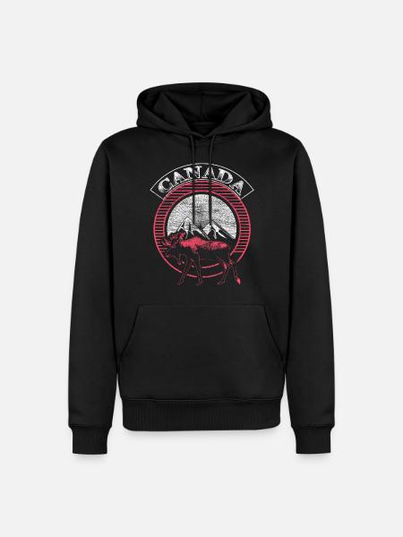 Canada Maple Origin Gift - Men’s Premium Organic Hoodie - black