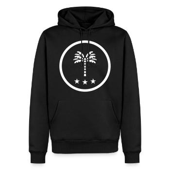 Palme Symbol - Männer Premium Bio Hoodie - Schwarz - Vorne - Nico (187cm)