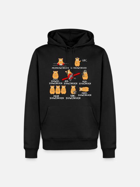Mehr Schweinchen - Männer Premium Bio Hoodie - Schwarz