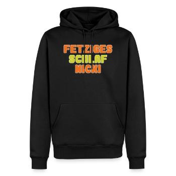 fetziges schlafnicki - Männer Premium Bio Hoodie - Schwarz - Vorne - Nico (187cm)
