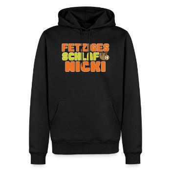 fetziges schlafnicki - Männer Premium Bio Hoodie - Schwarz - Vorne - Nico (187cm)