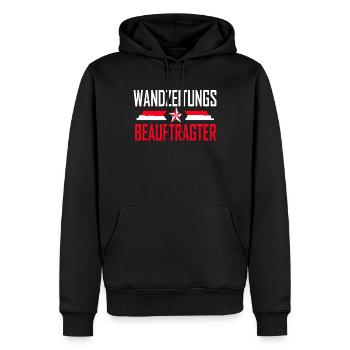 wandzeitungsbeauftragter - Männer Premium Bio Hoodie - Schwarz - Vorne - Nico (187cm)