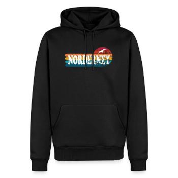 Insel Norderney Ostfriesland - Männer Premium Bio Hoodie - Schwarz - Vorne - Nico (187cm)