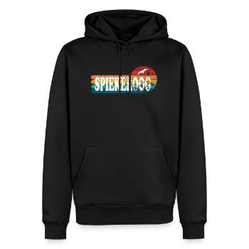 Spiekeroog - Männer Premium Bio Hoodie - Schwarz - Vorne - Nico (187cm)