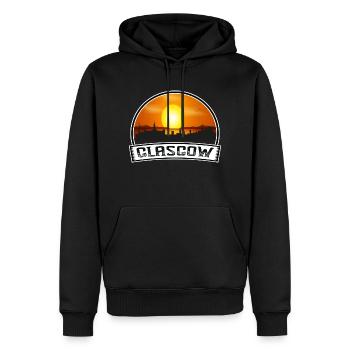 Glasgow Schottland Skyline Vintage Sunset Travel Sou - Männer Premium Bio Hoodie - Schwarz - Vorne - Nico (187cm)