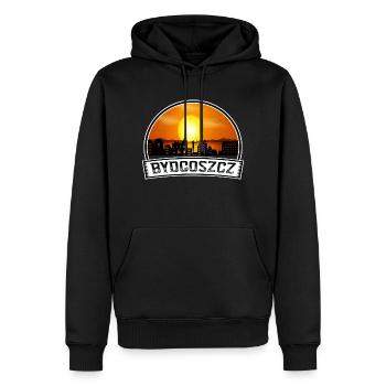 Bydgoszcz Pologne Skyline Vintage Sunset Travel Sou - Sweat à capuche Premium bio Homme - noir - Devant - Nico (187cm)