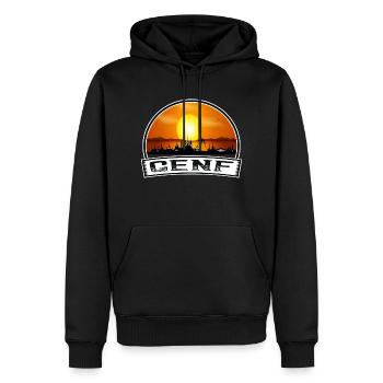Genf Schweiz Skyline Vintage Sunset Travel Sou - Männer Premium Bio Hoodie - Schwarz - Vorne - Nico (187cm)
