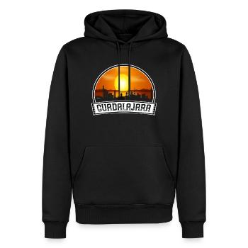 Guadalajara Mexiko Skyline Vintage Sunset Travel S - Männer Premium Bio Hoodie - Schwarz - Vorne - Nico (187cm)