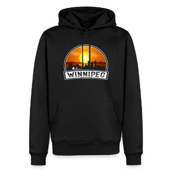 Winnipeg Kanada Skyline Vintage Sonnenuntergang Reisen Souv - Männer Premium Bio Hoodie - Schwarz - Vorne - Nico (187cm)