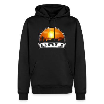 Cali Colombia Skyline Vintage Sunset Travel Souven - Men’s Premium Organic Hoodie - black - Front - Nico (187cm)
