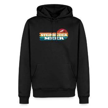 steinhuder Meer 02 - Männer Premium Bio Hoodie - Schwarz - Vorne - Nico (187cm)