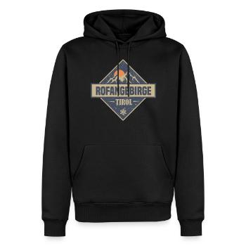 rofangebirge - Männer Premium Bio Hoodie - Schwarz - Vorne - Nico (187cm)