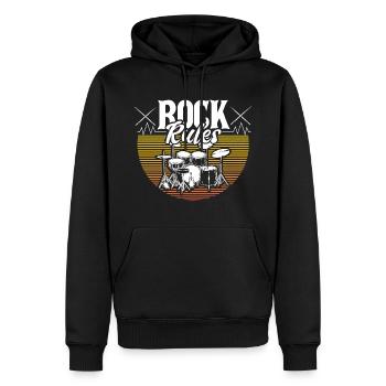 Schlagzeug Drummer Snare - Männer Premium Bio Hoodie - Schwarz - Vorne - Nico (187cm)