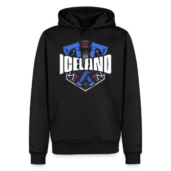 Islande Reykjavik Pride - Sweat à capuche Premium bio Homme - noir - Devant - Nico (187cm)