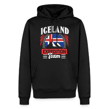 Island Geschenk - Männer Premium Bio Hoodie - Schwarz - Vorne - Nico (187cm)