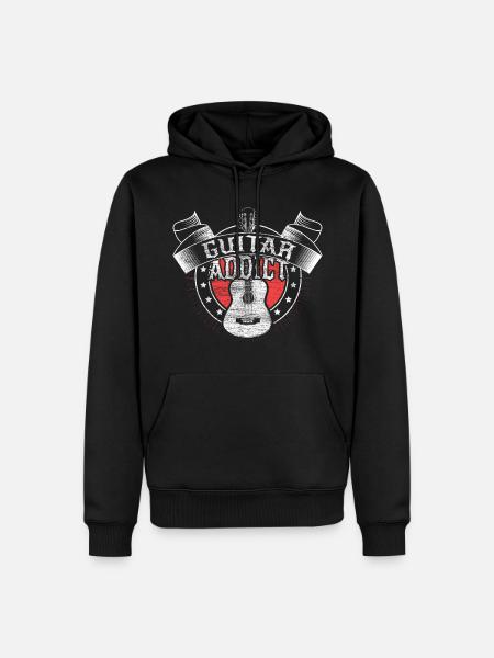 Son de guitariste de guitare - Sweat à capuche Premium bio Homme - noir