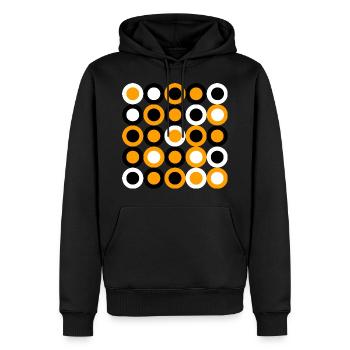 geometric patterns - Men’s Premium Organic Hoodie - black - Front - Nico (187cm)