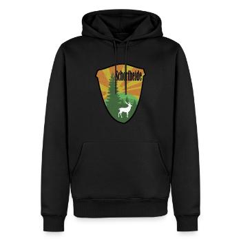 Schorfheide - Männer Premium Bio Hoodie - Schwarz - Vorne - Nico (187cm)