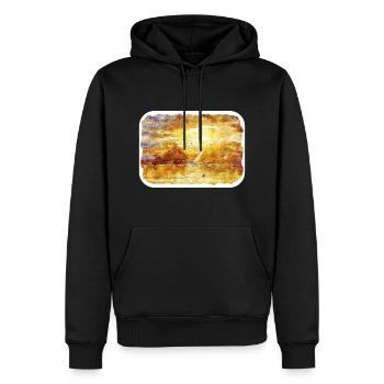 Le Caire Egypte Aquarelle Croquis Dessiné Illustration - Sweat à capuche Premium bio Homme - noir - Devant - Nico (187cm)
