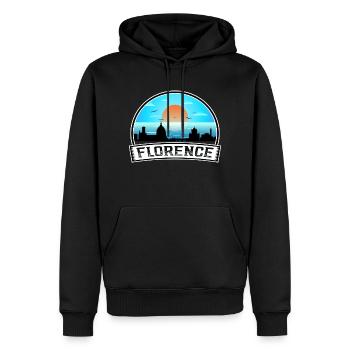 Florenz Italien Skyline Vintage Sunset Travel Souve - Männer Premium Bio Hoodie - Schwarz - Vorne - Nico (187cm)