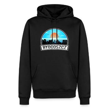 Bydgoszcz Pologne Skyline Vintage Sunset Travel Sou - Sweat à capuche Premium bio Homme - noir - Devant - Nico (187cm)