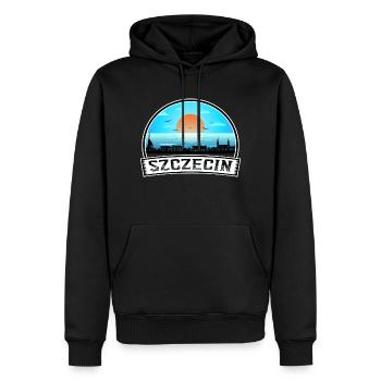 Stettin Polen Skyline Vintage Sunset Travel Souv - Männer Premium Bio Hoodie - Schwarz - Vorne - Nico (187cm)