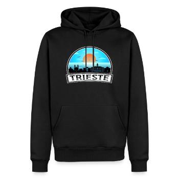 Trieste Italie Skyline Vintage Sunset Travel Souven - Sweat à capuche Premium bio Homme - noir - Devant - Nico (187cm)