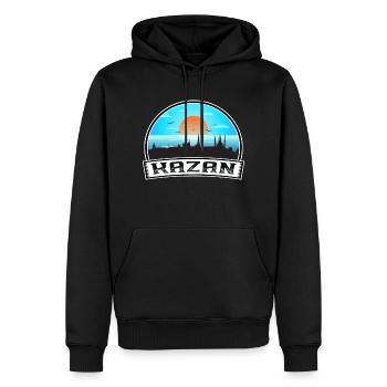 Kazan Russie Skyline Vintage Sunset Travel Souveni - Sweat à capuche Premium bio Homme - noir - Devant - Nico (187cm)