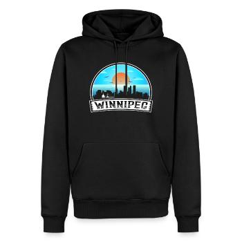 Winnipeg Kanada Skyline Vintage Sonnenuntergang Reisen Souv - Männer Premium Bio Hoodie - Schwarz - Vorne - Nico (187cm)