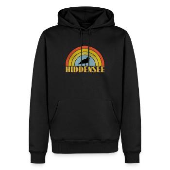Hiddensee - Männer Premium Bio Hoodie - Schwarz - Vorne - Nico (187cm)