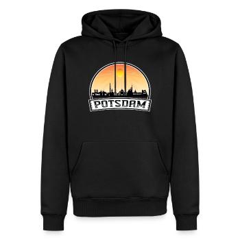 Potsdam Deutschland Skyline Vintage Sunset Travel Souv - Männer Premium Bio Hoodie - Schwarz - Vorne - Nico (187cm)