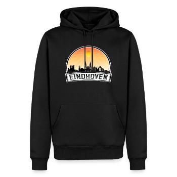 Eindhoven Niederlande Skyline Vintage Sunset Trave - Männer Premium Bio Hoodie - Schwarz - Vorne - Nico (187cm)