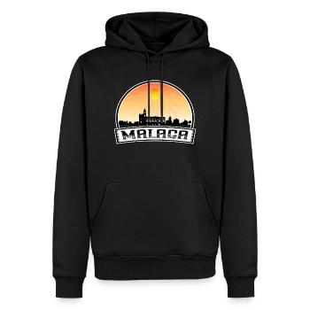 Malaga Spanien Skyline Vintage Sunset Travel Souveni - Männer Premium Bio Hoodie - Schwarz - Vorne - Nico (187cm)