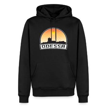 Odessa Ukraine Skyline Vintage Sunset Travel Souve - Sweat à capuche Premium bio Homme - noir - Devant - Nico (187cm)
