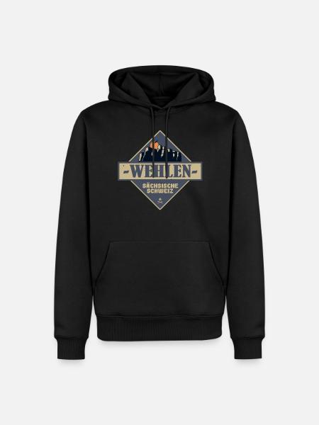 sächsische Schweiz Wehlen - Männer Premium Bio Hoodie - Schwarz